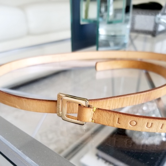 Louis Vuitton Vintage Leather Thin Waist Belt. Size S main image 8
